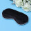 Durable Black Sleep Blindfold Silk Eye Mask with Adjustable Strap 11