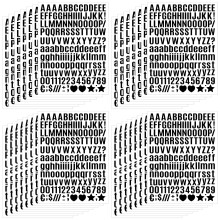 4650 PCS Bokstavsetiketter 30 Ark Små Brevlådenummer och Bokstäver, Självhäftande Vattentäta Alfabetstickers