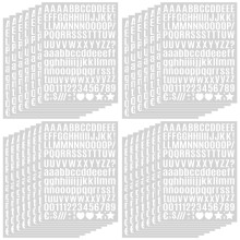 4650 PCS Bokstavsetiketter 30 Ark Små Postlådenummer och Bokstäver