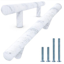 ALPINE HARDWARE Tirador de barra estilo europeo sσlido, paquete de 5 ~ agujero central de 3 pulgadas y mango de barra en T de acero inoxidable pe