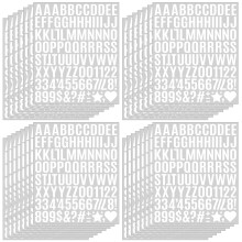 2940 PCS Bokstavsdekaler 30 Ark Små Brevlådenummer och Bokstäver, Självhäftande Vinyl Vattentåliga Alfabetklistermärken