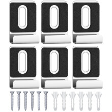 6 Stck Metall-Spiegel-Clips fr die Wandmontage, Spiegelhalter-Clips, schwere Spiegel-Aufhnger fr die Wand (Silber)
