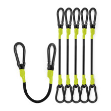 8 ks 60palcov karabina Bungee kabel Outdoor s hcky z hlinkov slitiny Cern/lut popruhy Bungee s vynikajc elasticitou a vylepen karabinov h