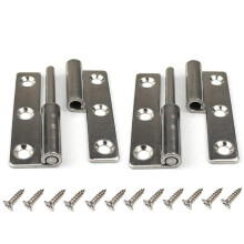 2Pcs 4"""" Lift Off Door Hinges Heavy Duty Window Detachable Hinge 304 Stainless Steel for Internal External Doors (Left Handed)