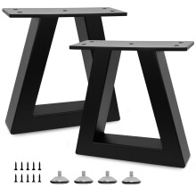 Y-CFHFC 8 Inch Trapezoid Metal Table Legs Heavy Duty Steel Furniture Legs for DIY Sofa Couch Bench Stool Coffee Table End/Side Table Cabinet Feets