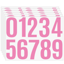 4 vandt?tte nummerklisterm?rker 0-9 6 ark Vinyl adresseetiketter til postkasse Gadeskilt Husd?r Udend?rs DIY nummereringsm?rkater Selvkl?bende og