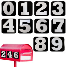 Spy Spot postaldaszmmatrick, fehr 3,5"" x 3,5"" (0-9. szm, 10 db-os csomag) Fnyvisszavero postafikszmok klso, vzll, UV-ll, lehzhat s r