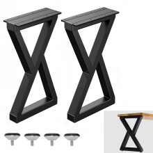 Y-CFHFC 28 Inch Metal Dining Table Legs for Desk Benchs Coffee End & Side Table Legs - Heavy Duty- Thickened Material (H28 x W17.7 Z Shape)