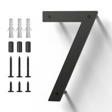 Metal husnumre Rustfrit st?l til udvendig postkasse numre Husadresseskilte belagt sort moderne stil med flydende udseende Kit (sort 7 4 tommer)