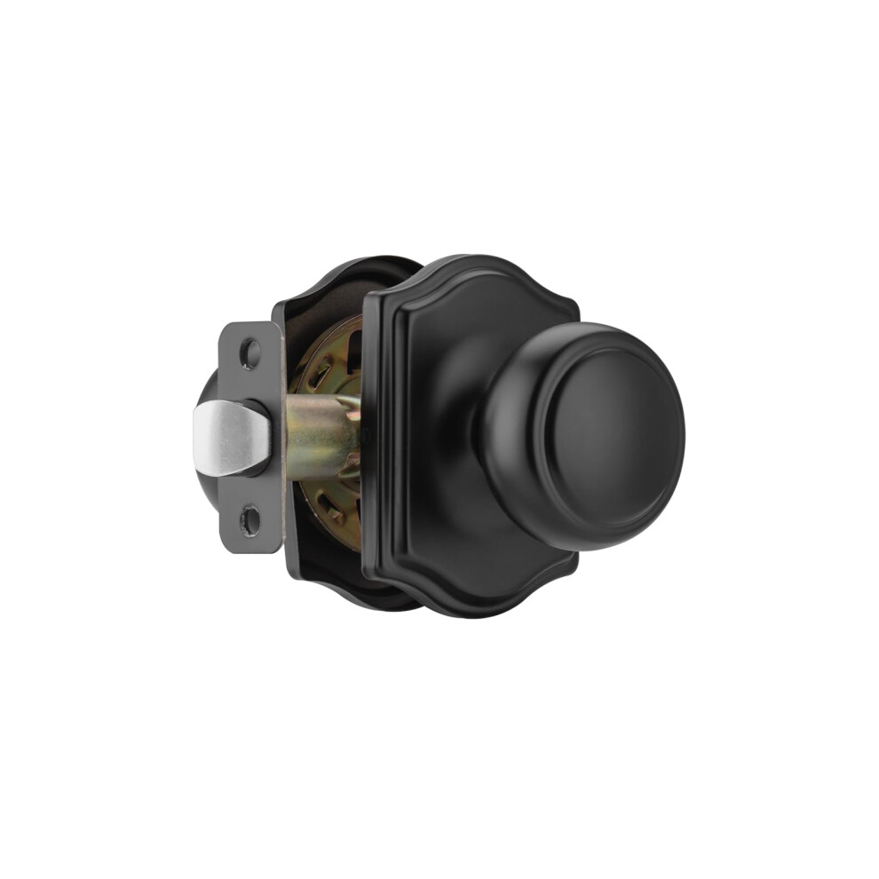 Ncsen Matte Black Door Knobs With Camelot Trim Interior Door Knob With Lock Coastal Door Knob For Hall & Closet 795847574554