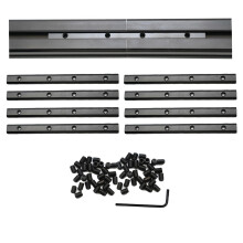 Iverntech 8 Pezzi Staffe Angolari Rette Nere Connettore per Profilo di Estrusione di Alluminio Serie 3030 con Vite M6 per Guida di Estrusione con