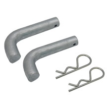 Perno connettore cerniera per pontile galleggiante 3-1/4"" x 3/4"" - Acciaio zincato per carichi pesanti (confezione da 2)