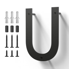 Metal husnumre Rustfrit st?l til udvendig postkasse numre Husadresseskilte belagt sort moderne stil med flydende udseende Kit (sort U 4 tommer)