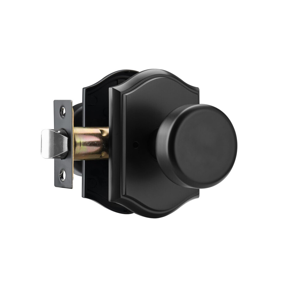 Starpy Interior Pismo Doorknobs For Bath & Bedroom Black Door Knobs With Camelot Trim Heavy Duty Door Knob With Lock 652805364469
