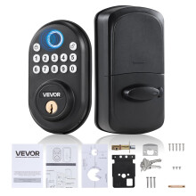 VEVOR Vingerafdruk Deurslot, met Vingerafdruk/Toetsenbord Code/Sleutel, Eenmalig en Anti-Spieken Wachtwoord, Stille Modus