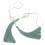 2Pcs DIY Curtain Tassel Hanging Decor Dark Green Polyester Charm 5