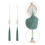 2Pcs DIY Curtain Tassel Hanging Decor Dark Green Polyester Charm 2