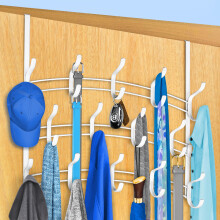 LYNK Professional Home Ganci da porta - Appendiabiti da porta con 28 ganci - Porta asciugamani da porta - Appendere asciugamani o vestiti - Bagno