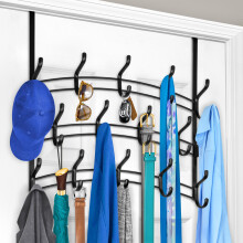 LYNK Professional Home Ganci da porta - Appendiabiti da porta con 28 ganci - Porta asciugamani da porta - Appendere asciugamani o vestiti - Bagno