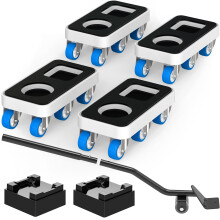 Kiss Core Furniture Dolly with Dual Groove Design: Furniture Sliders with 6 Wheels - for Various Types of Furniture Legs - for Moving Heavy Duty Sofa