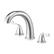 VEVOR Wannenarmatur, 3-Loch Wasserfall Badewannenarmatur, Gooseneck Badewannenarmatur mit 2 Griffen