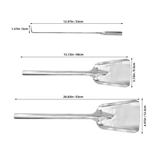 3Stk. -Schaufeln Für , Aschentablett, , Silber 2