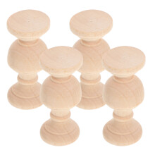 4Stk Kleine Holzbaluster Brücke Möbel Stabilisierung Dekoration Khaki