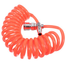 Hoge- PU opgerolde luchtslang 3 m spiraalvormig voor compressor