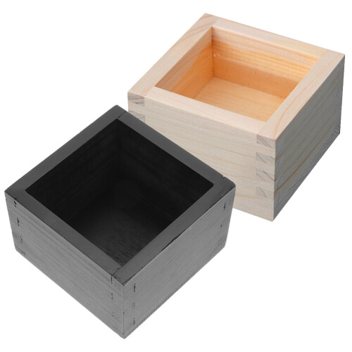 2 Stk. Japanischer Sake Holz Lack Sushi