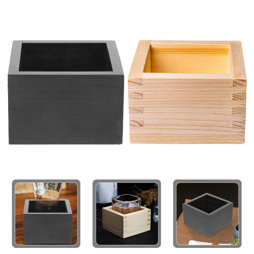 2 Stk. Japanischer Sake Holz Lack Sushi 2