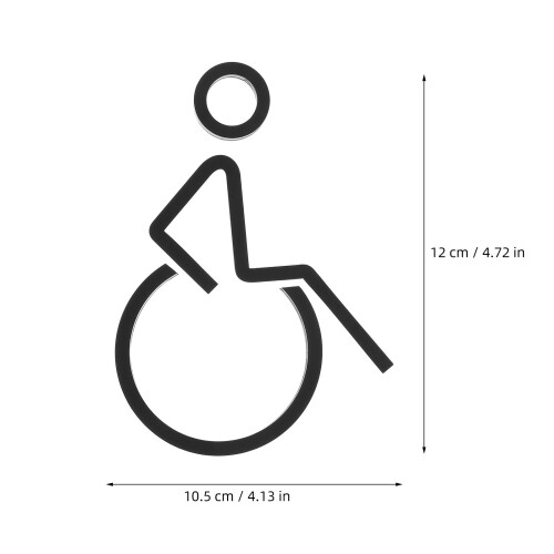 4er-set acryl schild rollstuhlfahrer unisex gebärdensprache 1