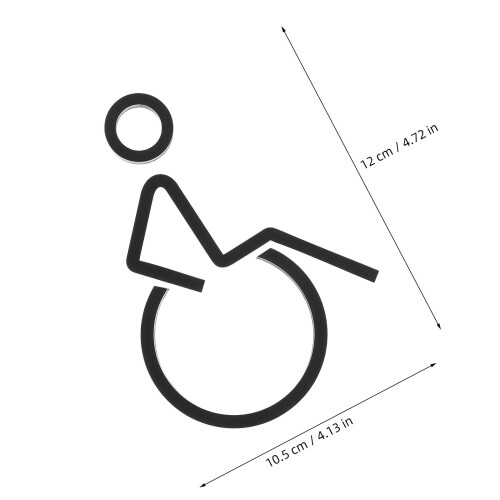 4er-set acryl schild rollstuhlfahrer unisex gebärdensprache 2
