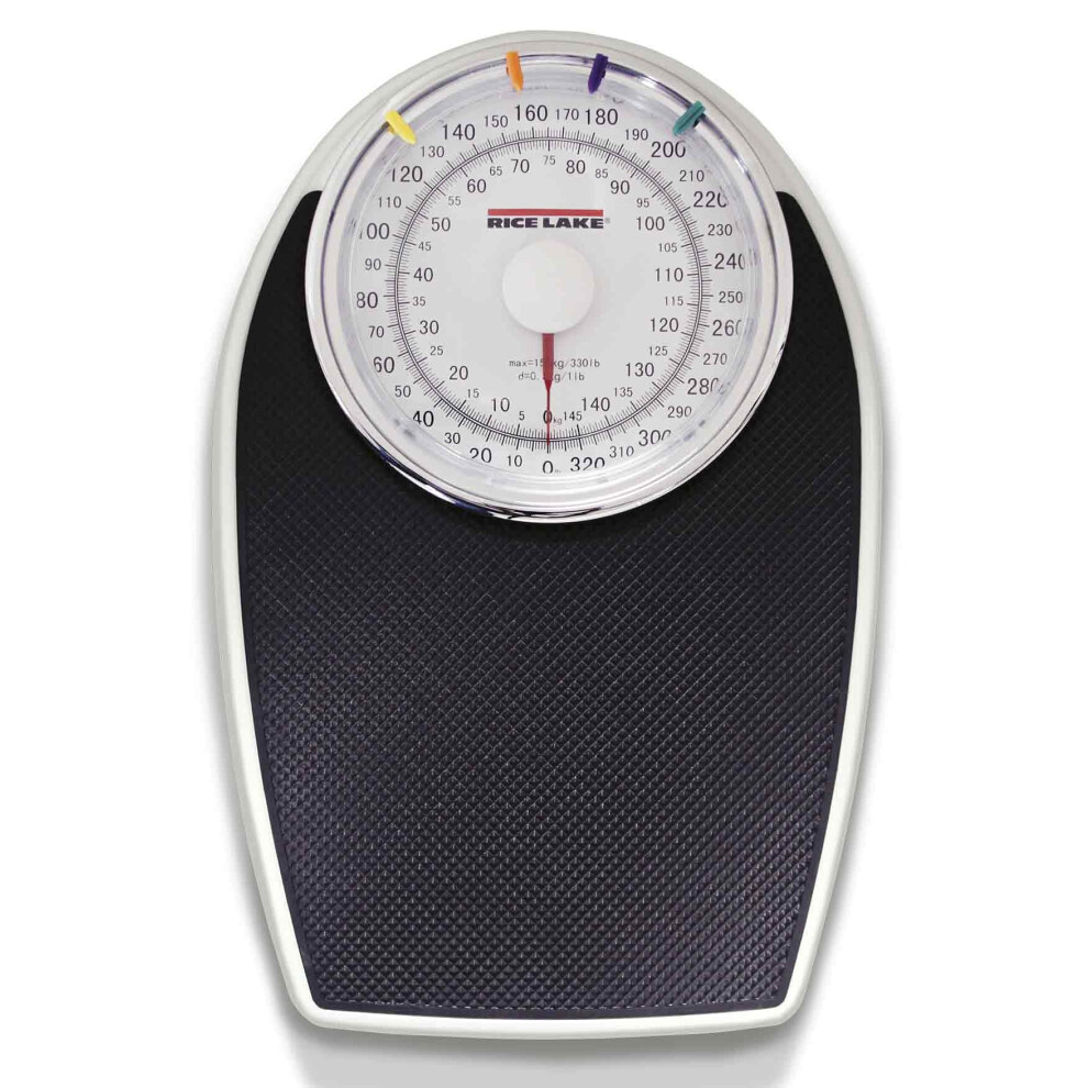 Rice Lake Black/White Mechanical Floor Scale - Lb And Kg