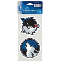Wincraft NBA Minnesota Timberwolves 48690011 Perfect Cut-sticker (set van 2) 4"" x 4""""