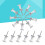 200pcs Transparent Pushpins Map Push Pins Tacks For School Home Office 7