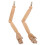 1 Paar Realistisches Holzarm-Modell Beweglicher Mannequin Hellbraun 1