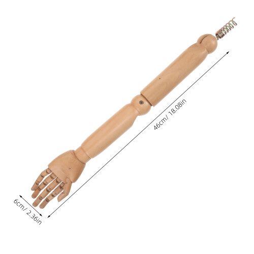 1 Paar Realistisches Holzarm-Modell Beweglicher Mannequin Hellbraun 1