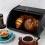 1Pc Black Iron Bread Box Strong Food Storage Container 5