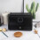 1Pc Black Iron Bread Box Strong Food Storage Container 3