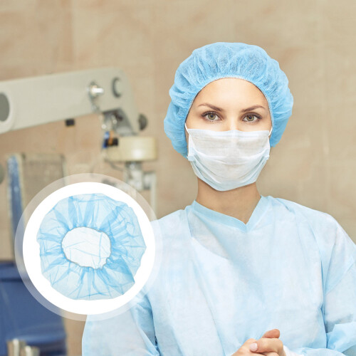 100 einweg bouffant für krankenhaus labor lebensmittel 2