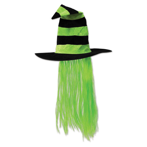 Chapeau de Sorcière Beistle avec Cheveux Verts Lime