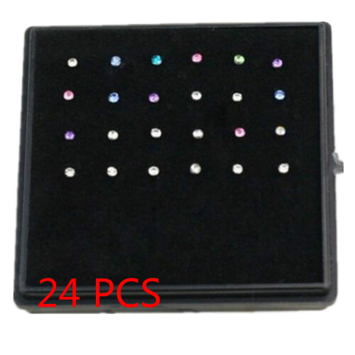 24 Teile Chirurgenstahl Nasenring Bone Stud 1