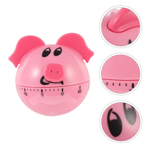 1 cartoon küchenwecker, rosa schwein timer für 2