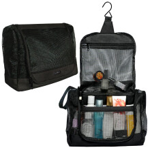 De Fine Living Draagbare Latex Mesh Douche Caddy Tote Bag Gym Douche Caddy Hangende Organisator met Metalen Haak Slaapzaal Essentials Reistoiletartik