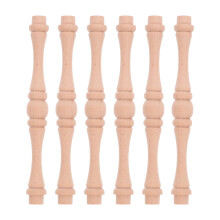 6 uds. barandillas madera natural para manualidades y muebles