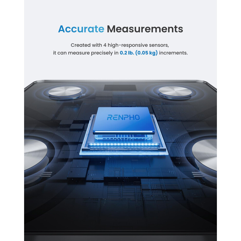 Renpho Smart Scales For Body Weight, Bluetooth Bathroom Scales With Smart App, Digital Weighing Scales Body Weight For Fitness