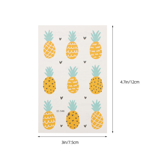 10 pegatinas ecológicas impermeables con dibujos de piña 2