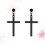 pendientes unisex colgante tuerca negro 1
