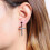 pendientes unisex colgante tuerca negro 6