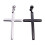 pendientes unisex colgante tuerca negro 2
